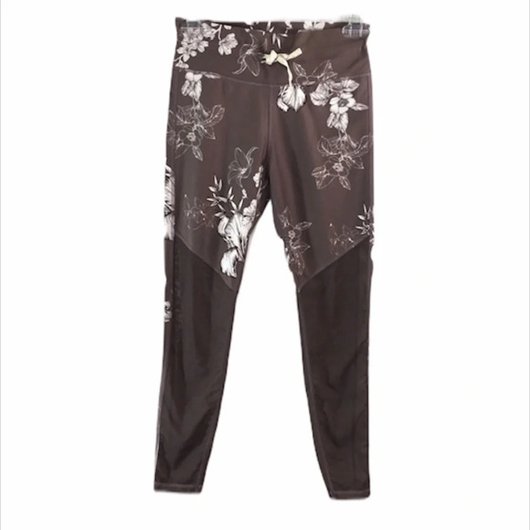3/$20 Allfenix Lyla Rose 7/8‎ Sheer Floral Leggings - Picture 1 of 9